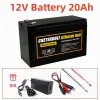 Véritable batterie au lithium 12V 20AH 18650 pour énergie solaire intégrée à haut courant 30a BMS de véhicule électrique Batterie + 12,6V 3A Charger