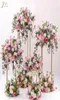 Vloer vazen bloemen vaas kolom staan metaal pilaar weg lood bruiloft centerpieces rek evenement feest kerstdecoratie4969536