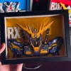 Gundam RX-78-2 RX-0 UC Mech Warrior Paper Art Stereoscopic Painting Handmade Art Painting Desktop Ornament Decoratief schilderen