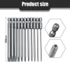 1/4 "Hex Head Allen Wrach Bohrbits Set Metric Allen Screwdriver Bits Long Magnety Tipp Sechskantschlüssel Schraubendreher -Sockel -Treiber Bit