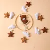 Rattles 0-12 Months Newborn Bracket Elephant Bear Animal Shaped Bed Bell Wooden Crib Toys for Baby