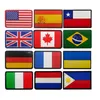 PVC Epóxi Bandeira Braço Brasil Chile Holanda Ucrânia Estados Unidos Canadá Batch Roushpack Backpack Patch decorativo