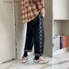 Men's Jeans Jeans Men Patchwork Plaid Chic Retro Fashion Loose Leisure Harajuku Streetwear Baggy Hip Hop Drape All-match S-3XL Vintage L49