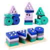 Baby Montessori Toys Puzzle Puzzle Games de société Baby Présec élémentaire Apprentissage éducatif Toys en bois pour enfants 1 2 3 ans