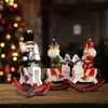 Konst och hantverk 30 cm Nutcracker Soldier Christmas Rockin Horse Puppet Trädocka Desktop Handikraftprydnad Vintae Holiday Ift Home Decor L49