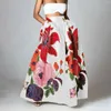 Skirts Women Bohemian Vintage Floral Print Maxi Loose High Waist Pocket Long Summer Hawaiian Casual Daily Beachwear
