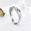 Designer -Charme Sansheng III Paar Ring -Persönlichkeit Einfach 18k Roségold Drei nicht verblassende Titanstahl -Schmuck Schmuck