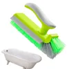 Wall Cleaning Brush Tub Scrubber Tile Scrubber Non-Slip V-Shaped Corner Brush With A Water Wiper Scraper Bathroom Scrubber