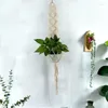 Tapestries Plant Flowerpot Holder Braided Knitting Macrame Tapestry Basket Hanging Bohemian Simple Wall Decorative