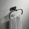 No Drilling Bathroom Accessories Sets Toilet Paper Holder Towel Rack Bar Rail Ring Robe Clothes Hook Bath Hardware Sets