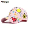 Ball Caps Women Baseball Cap Fashion 2024 Scrawl Print Summer Mengorras Hombre Snapback Hat Hat Cacquette Femme Hip Hop Black Women's