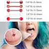 5PCS Acrylic Tongue Piercing Barbell Set Stainless Steel Glitter Rings Lot 14G Nipple Bar Bulk Langue 240407