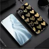 Schokbestendige kast voor Xiaomi Mi 12 12t 11 10t 11t 9t Pro Note 10 Lite 11 Lite 5G NE Funda Telefoon Soft Cover Gold Rose Love Hearts