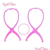 Wig Stand Pink Pink draagbare vouwplastic stabiel kleine grote grootte eenvoudig weergegeven pruiken stands haaraccessoires tlls kant geen drop levering p otiuii