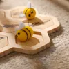 1 Set Montessori Bee Board Wood Toys Baby Tidiga pedagogiska leksaker Baby Color Sortering Sensory Wood Toy Clip Beads Games Gift