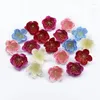 Decorative Flowers 20 Pieces Silk Cherry Wedding Bride Wrist Diy Gifts Candy Box Christmas Decor For Home Artificial