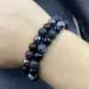 Nouveau produit Niche Design Snowflake Volcano Imitation Bracelet Obsidien Bracelet haut de gamme Male