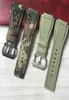 Watch Bands di alta qualità da 34 mm24 mm Camo Green Nylon Canvas Cinta in pelle per la serie Bell Ross BR01 BR03 Bracciale a banda di guardia BE3539397