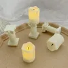 Candlestick Mood Light Decorative Resin Night Light Candle Lamp Candle Holder Desktop Ornament Room Decor Photography Props