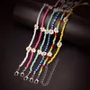 Chains Colorful Bead Collar Choke Necklace For Women And Girls Adjustable Flower Jewelry Gift Accessories