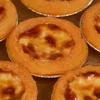 Flores decorativas Falsa de ovo crocante Tarras de Macau português Caramelo Diy imitação dim sum sum alimentos exibir resina doce de sobremesa doce pastelaria