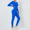 Ensembles actifs Sexe Sport Sport Backless Assurices Femme Sportswear Gym Workout Vêtements de yoga à manches longues