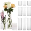 12 упаковок стеклянных цилиндров ваза прозрачные вазы для свадебных центральных ваз для деревенского домашнего декора
