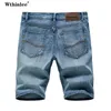 Summer Shorts Jeans Men Denim Pants Stretch Dark Blue Fashion Design Mens Jeans Slim Straight Male Short Jeans Hombre 240329