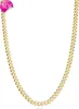 Miabella Italian Solid 18k Gold Over 925 Sterling Silver 3.5mm Diamond Cut Cuban Link Curb Chain Necklace for Women Men Made in Italy