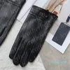 Designer de luxe en cuir mitaines hommes gants de peau de mouton noir