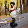 Figurines décoratines Resin Rooster Ornement Cowboy Sculpture Statue Desktop Decoration Salon Bureau Bureau d'étude