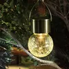 LED SOLAR LED LAMPE LAMPE LAMPE VERRE CRACK BALLIQUE POUR LAWN POURTÉ DE NORI