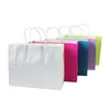 Enveloppe-cadeau 10 PCS / lot Multifuntion Kraft Paper Sacs avec manche Color Recyle Shopping Package Bag 32 25 11cm
