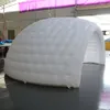 Partihandel 10x7x4.5mh (33x23x15ft) Cirkulär vit LED -tänd jätte Uppblåsbar luftkupol, stora scentält för partifrämjande
