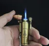 Novel Cigarette Lighter Bullet Shape Butane Gas Windproof Jet Torch Flame Grinding Wheel Cigar Lighter Keychain Pendant4541854