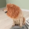 Hondenkleding Lion Mane hoed zacht faux bontkostuum met verstelbare hoofdomtrek voor huisdier Halloween Prop Verjaardagsfeestje