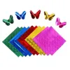 Origami cutouts praktiska burr gratis miljövänliga barn glitter fällbara papper för hemfärg papper barn handgjorda papper