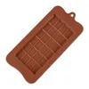 50pcs 24 Grid Silicone Square Chocolate Mold Dssert Bar Block Ice Cake Candy Sugar Bake Mould