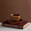 Cups Saucers European Ceramic Retro Coffee Cup With Saucer Set Creative Afternoon Teacup Elegant Porcelain Milk Tea Juice Mug Drinkware