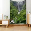 Cobertores de cachoeira vertical paisagem parede de tapeçaria pendurada penduramento boêmio de decoração de decoração de cama de cama de piquenique ao ar livre manto de praia