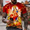 Tendance de vente à chaud Nouvelle t-shirt indien à manches courtes surdimensive à manches courtes à manches courtes ethniques religieuses HARAJUKU