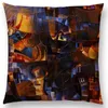 Pillow Gorgeous Abstract Art Painting Mysterious Vortex Geometry Color Retro Floral Beautiful Cover Sofa Throw Case