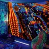Fluorescerande psykedelisk stjärnhimmel Space Tapestry vägg hängande uv reaktiv skalle vackert rum hem dekoration