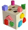 Kid Wooden Block Toys Classic Multi Shape Cube Color Learn Gift juguetes brinquedos Multifunction box6948993