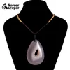 Colliers pendants Real Stone Natural Polished Agate Geode Quartz Cluster Cluster Treasure Bowl Bowl Spécime Collier pour bijoux Bandise BC715