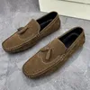 Scarpe casual di grandi dimensioni 38-48 in pelle gialla da uomo morbido moca