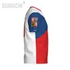 Nom personnalisé Numéro Tchèque Republic Flag Emblem Emblem 3D T-shirts pour hommes femmes Tees Jersey Team Soccer Football Fans Gift T-shirt