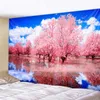 Forest Landscape Tapestry tapisseries Waterfall Nature Mur suspendu salon décor mural boho décor de chambre psychédélique