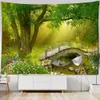 Tobestry krajobraz gobeliny Fantasy Forest Waterfall WATHING HAHEMIAN HOME DECORATION DECORATION MAT MAT PICNIC MAT Arkusz łóżka R0411