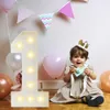 100 cm 0-9 Numéro Lettre lumineuses Lumières Lumineuses Numéro de fête Noël Happy Light Light Birthday Night Decor Wedding J8g4